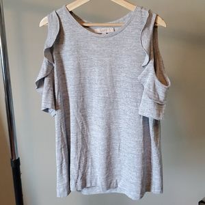 Loft cold shoulder top